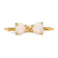 thumbnail image 5 of Auriga Fine Jewelry 14K Yellow Gold Polished Created Opal Bow Ring for Women Size 7, 5 of 6
