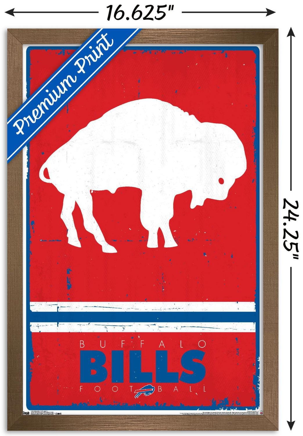NFL Buffalo Bills - Retro Logo 15 Wall Poster, 22.375" x 34"