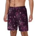 thumbnail image 2 of Balery Snowflakes and Hearts Mens Swim Trunks Swim Shorts for Men Quick Dry Inseam Beach Shorts with Compression Liner Pocket-XX-Large, 2 of 9