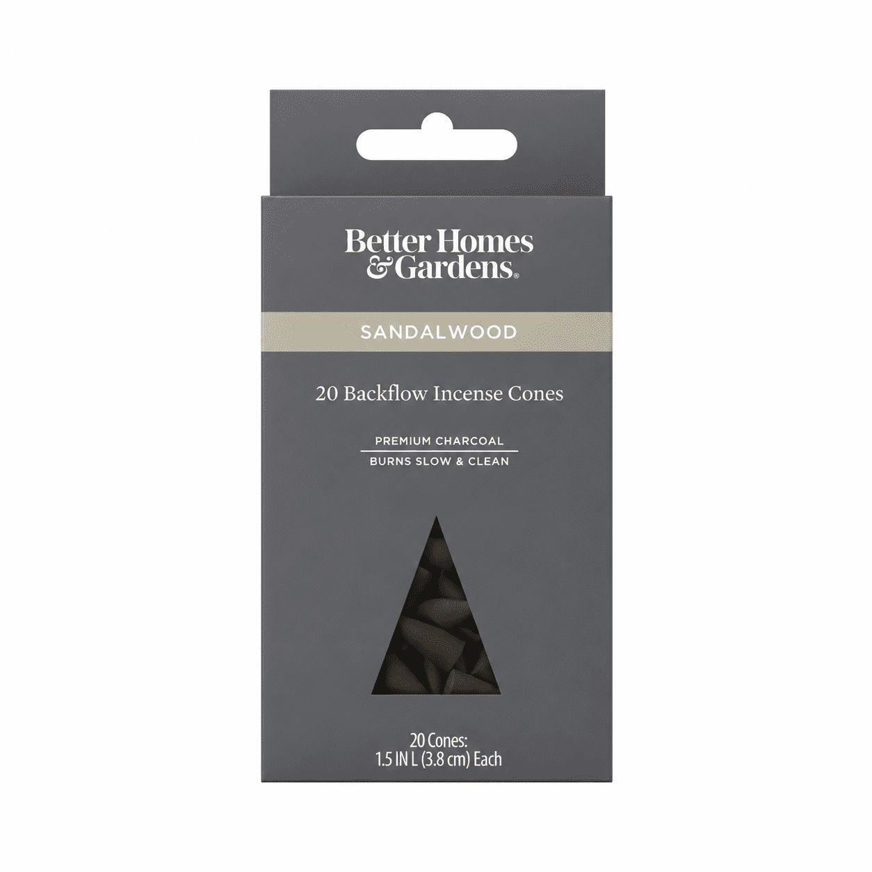 (4 pack) Better Homes & Gardens Premium Charcoal Backflow Incense Cones, Sandalwood, 20 Pack