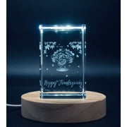 Thanksgiving 3D Engraved Crystal 3D Engraved Crystal Keepsake/Gift/Decor/Collectible/Souvenir