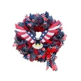 thumbnail image 2 of Clearance! 16In Patriotic Front Door Hanging Flag Wreath With Pendant Holiday Decor Entryway Decor for 4th Of July Memorial Day Veterans Day Front Door Porch Wall Mantel Entryway Home Party Decor, 2 of 6