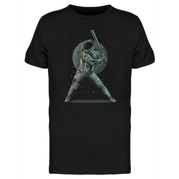 Astronaut Baseball On Space T-Shirt Men -Image by Shutterstock, Male Small