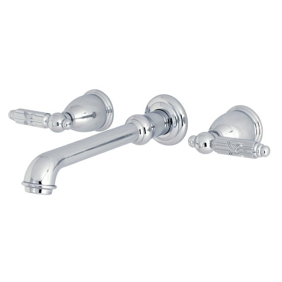 Kingston Brass KS7021GL Georgian Two-Handle Wall Mount Roman Tub Faucet, Polished Chrome