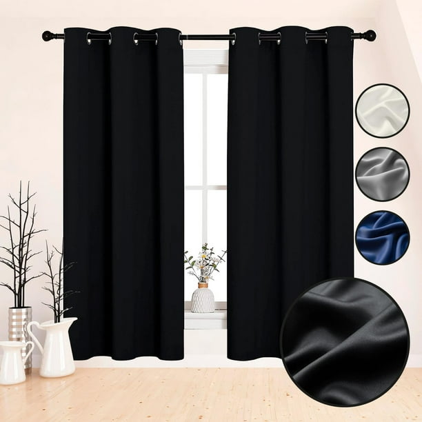Cortinas Black Out Decoracion Textil Hogar Adornos 270x210cm negro
