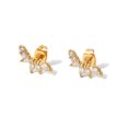 thumbnail image 2 of Guardurnaity 2 uds pendientes de tuerca 18K flor Ins pendiente Metal hipoalergénico ocio joyería encontrar regalos de Navidad Halloween Acción de Gracias Ropa, zapatos y accesorios Miscelánea Guardurnaity AP017869-00, 2 of 6