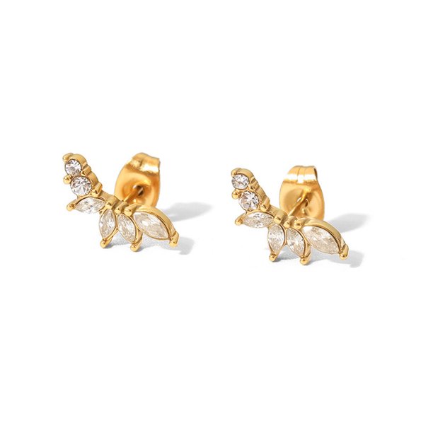 Jumpingount 2 uds pendientes de tuerca 18K flor Ins pendiente Metal hipoalergénico ocio joyería encontrar regalos de Navidad Halloween Acción de Gracias Ropa, zapatos y accesorios Miscelánea Jumpingount AP017869-00