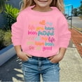 thumbnail image 2 of Zylarhe Girls Boys Sweatshirt Girls Hoodies & Sweatshirts Long Sleeve Soft Sweatshirt Graphic Cute Round Neck Pullovers for Kids Pink 9-10 Years, 2 of 4