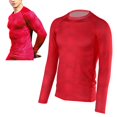 thumbnail image 3 of Camiseta de manga larga con estampado tridimensional 3D para hombre (rojo L), 3 of 8