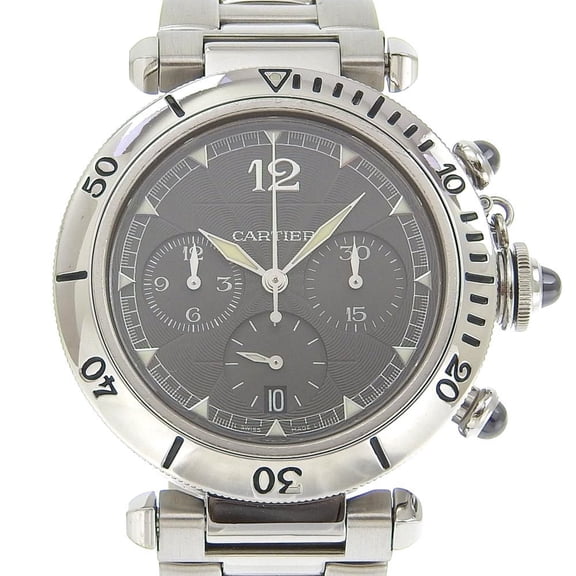 Pre-Owned Cartier Pasha Men's Watch, Caliber 205, W3107355, Stainless Steel,... (Fair)