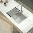 thumbnail image 3 of Logmey 33"x22"Dorp in Kitchen Sink Single Bowl Stainless Steel Sink Brushed Nickel with Drainer, 3 of 9