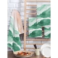 thumbnail image 2 of Green Coastal Beach Kitchen Dish Towels for Drying Dishes Set of 2, Modern Oil Painting Nautical Waffle Weave Microfiber Hand Tea Bathroom Towels Quick Dry & Absorbent Towel 15.7x23.6, 2 of 7