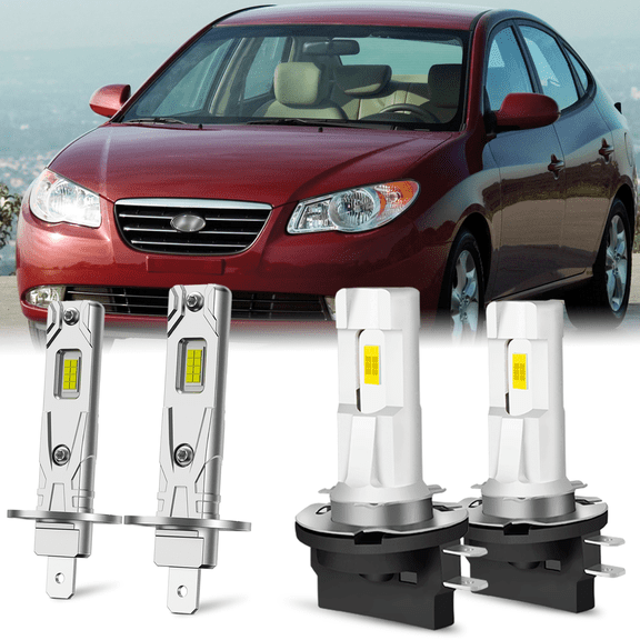 For Hyundai Elantra 2007-2012 Combo H1 H11B LED Headlight High/Low Beam Bulbs