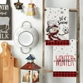 thumbnail image 3 of &nbsp;SOME THING Red Buffalo Plaid Snowman Winter Kitchen Towels Dish Towels, 18x26 Inch Let It Snow Daily Christmas Decoration Hand Towels Set of 2, 3 of 6