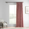 thumbnail image 3 of Exclusive Fabrics  Jacquard Faux Silk Curtains - 1 Panel Room Darkening Curtain 50 X 108 - Tiger Stripe Red, 3 of 5
