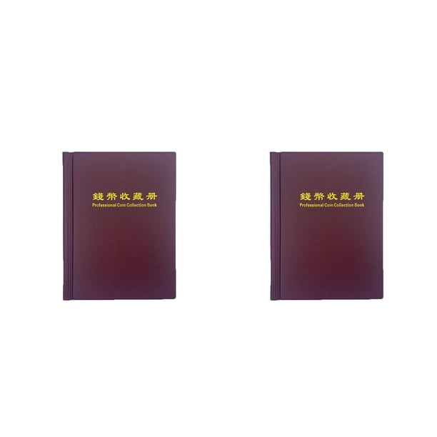 Matsuzay Hogar 60 bolsillos monedas conmemorativas Mini colección Protector libro fichas portátiles sellos álbum carpeta dinero titular Type2 NO2