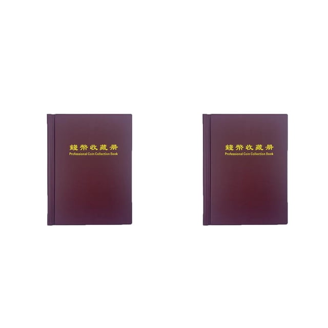 Matsuzay Hogar 60 bolsillos monedas conmemorativas Mini colección Protector libro fichas portátiles sellos álbum carpeta dinero titular Type2 NO2