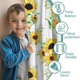 thumbnail image 3 of Blackout Kids Curtains,White Sunflower Childrens Insulated Curtains Set Of 2,Bedroom Essentials,Toddler Room Decor 42x54in(106x137cm), 3 of 4
