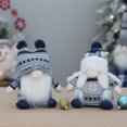 thumbnail image 4 of Fjnjuu Christmas Plush, Christmas New Blue Knitted Fabric Bearded Dwarf Doll Doll Rudolph Decorative Ornaments, 4 of 5