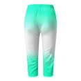 thumbnail image 3 of Gibobby Leggings con bolsillos dama Leggings 3/4 para mujer Leggings estampados cintura alta para mujer Medias atléticas Pantalones cortos entrenamiento yoga（Verde， L), 3 of 5