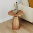 thumbnail image 5 of Oubayajia Round Side Table, Small Couch End Table Drink Table, Metal, Brown, 5 of 8