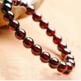 thumbnail image 2 of K-KED 8MM Natural Red Garnet Crystal Round Gemstone Beads Stretch Bracelet 7.5'' AAA, 2 of 8