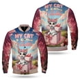 thumbnail image 3 of My Cat is My Valentine Cute Devon Rex in Gift Box All Over Print 3D Baseball Jacket Cat Lover Kitten Owner Gifts Bomber Jacket Softball - 3006, 3 of 6