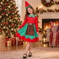 thumbnail image 5 of REDARER Girls Santa’s Little Helper Elf Costume Dress Set with Elf Hat for Xmas Holiday Party School Play Family Photos,4-5 Years, 5 of 5