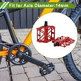 thumbnail image 2 of Pedal de bicicleta de aleación de aluminio único, pedal plano universal sin tiras reflectantes, adecuado para 14mm, pedal antideslizante para BMX MTB, 2 of 7