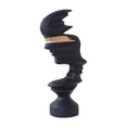 thumbnail image 2 of Lipstore Human Face Ornament Statue Craft Tabletop for Mantel Guest Room Decorating black gold, 2 of 8