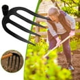 thumbnail image 4 of All-Steel Four-Tooth Hoe | Heavy-Duty Iron Tillering Nail Scarifying Rake | Thickened Garden Cultivation & Weeding Tool | Enhanced Soil Aeration | Durable Agricultural Equipment | 1 Piece, 4 of 6