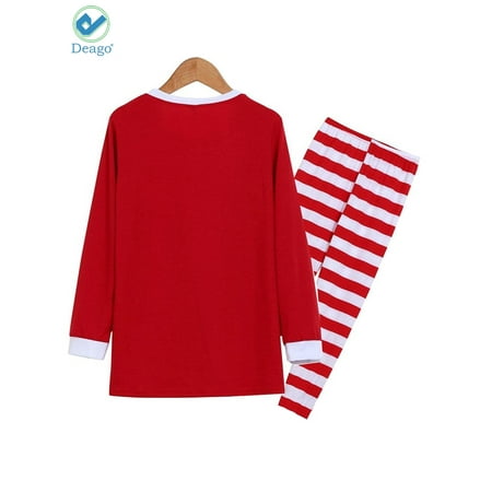 Striped Womens Pajamas - Deago Matching Family Christmas Pajamas Set Striped Holiday Festival Sleepwear For Men Women & Kids