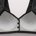 thumbnail image 7 of Arlun Lace Front Closure Bras For Older Womens Plus Size Wireless Supportive Full Coverage Bralettes Nopadding Soft Lightweight Breathable Solid Color Vest Type Bras Black 52, 7 of 7