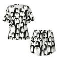 thumbnail image 4 of Kdxio Cartoon Penguin Print Pajamas Sets for Women Short-Sleeved Pjs with Lounge Shorts Two Piece Sleepwear S-4XL, 4 of 9