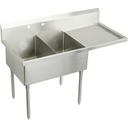 Elkay Ss8248rof Sturdibilt 73-1/2" Double Basin Free Standing Stainless Steel Utility Sink