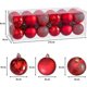 thumbnail image 2 of 24piece Christmas Baubles, 4 Cm, Shatterproof Plastic, Hanging Band, 2 of 5