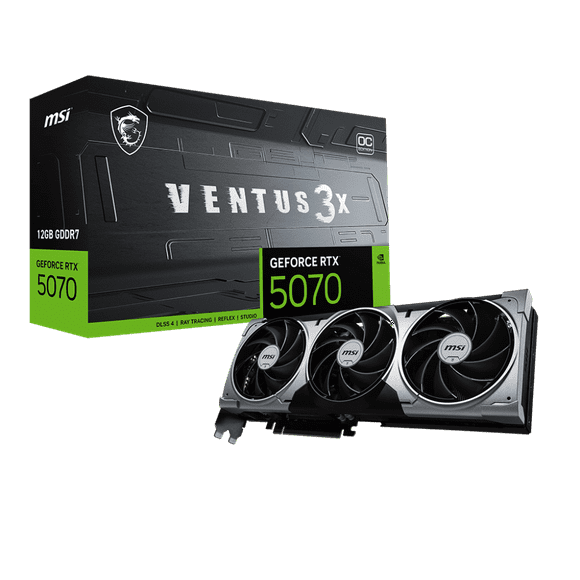 MSI GeForce RTX 5070 VENTUS 3X OC 12GB PCI-E w/ HDMI, Triple DP