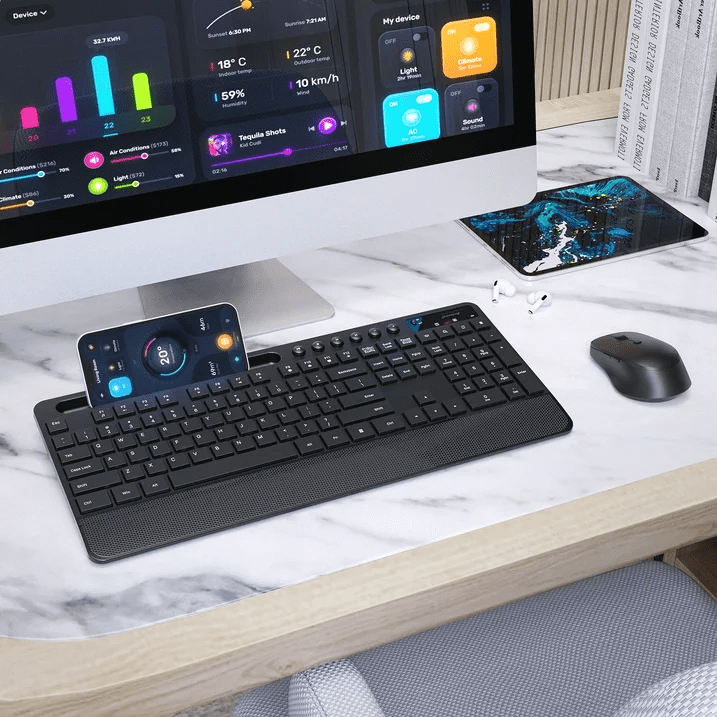 2.4GHz Full-Size Wireless Keyboard and Mouse Combo with