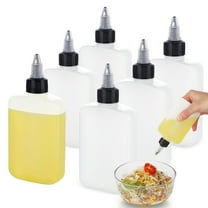 6 Pack Mini Squeeze Bottles for Liquids for Camping Kitchen Cooking, 4oz Mini Oil Bottles, Small Liquid Containers Leak Proof, Travel Oil Bottle