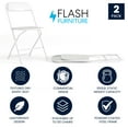 thumbnail image 3 of Flash Furniture Hercules Series Plastic Folding Event Chairs for Adults, Set of 2, White, 3 of 20
