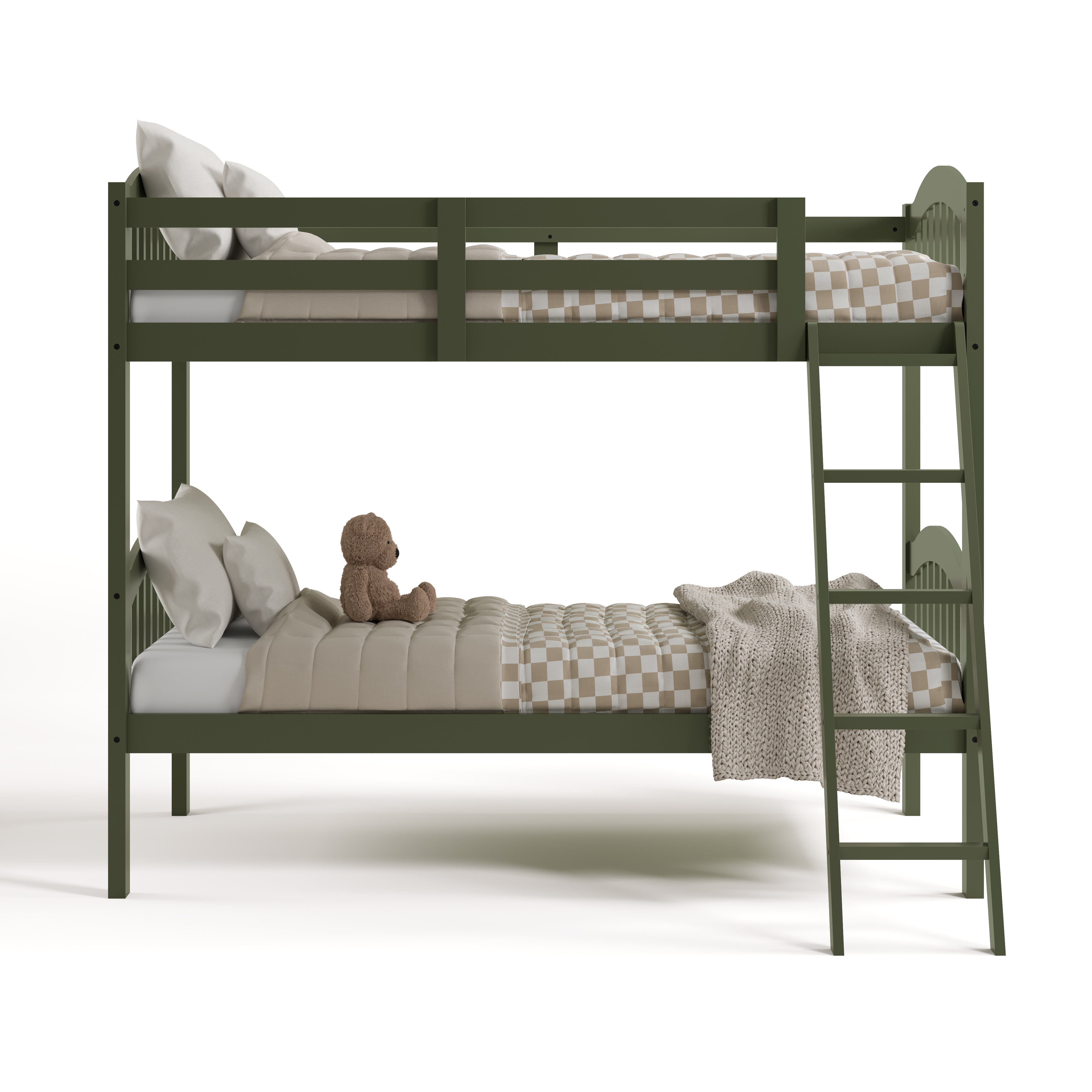 Storkcraft Long Horn Solid Hardwood Twin Bunk Bed