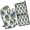 Blue Floral Pattern, variant on Abstract Leaves Kitchen Oven Mitt and Pot Holder Sets 2 Pcs for Baking, Cooking and Grilling, Heat Resistant Up To 392 °F