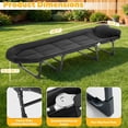 thumbnail image 2 of Foldable Guest Bed with Mattress, Outdoor Camping Cot with 4-Position Adjustable Reclining Nap Chair for Home Office, Supports 250LBs, Black, 2 of 6