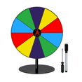 thumbnail image 4 of GUOOL Roue de Prix Rotative Colorée DIY avec Support de Base Effaçable Jeu de Fortune 10 Compartiments Base Ronde, 4 of 9