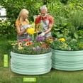 thumbnail image 2 of WORKPRO 3Pcs 2x2x1ft Galvanized Raised Garden Bed Set, Rust & Corrosion Protection, Easy Assembly, Safe Edge, Ideal for Vegetables & Flowers, Green, 2 of 8