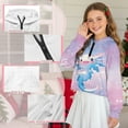 thumbnail image 6 of Xixirimido Axolotl Cute Girls Half Zip Sweatshirt Hooded Pullover for Teen Long Sleeve Hoodie Crop Tops with Pocket Fall Winter Clothes Size 7-8, 6 of 7