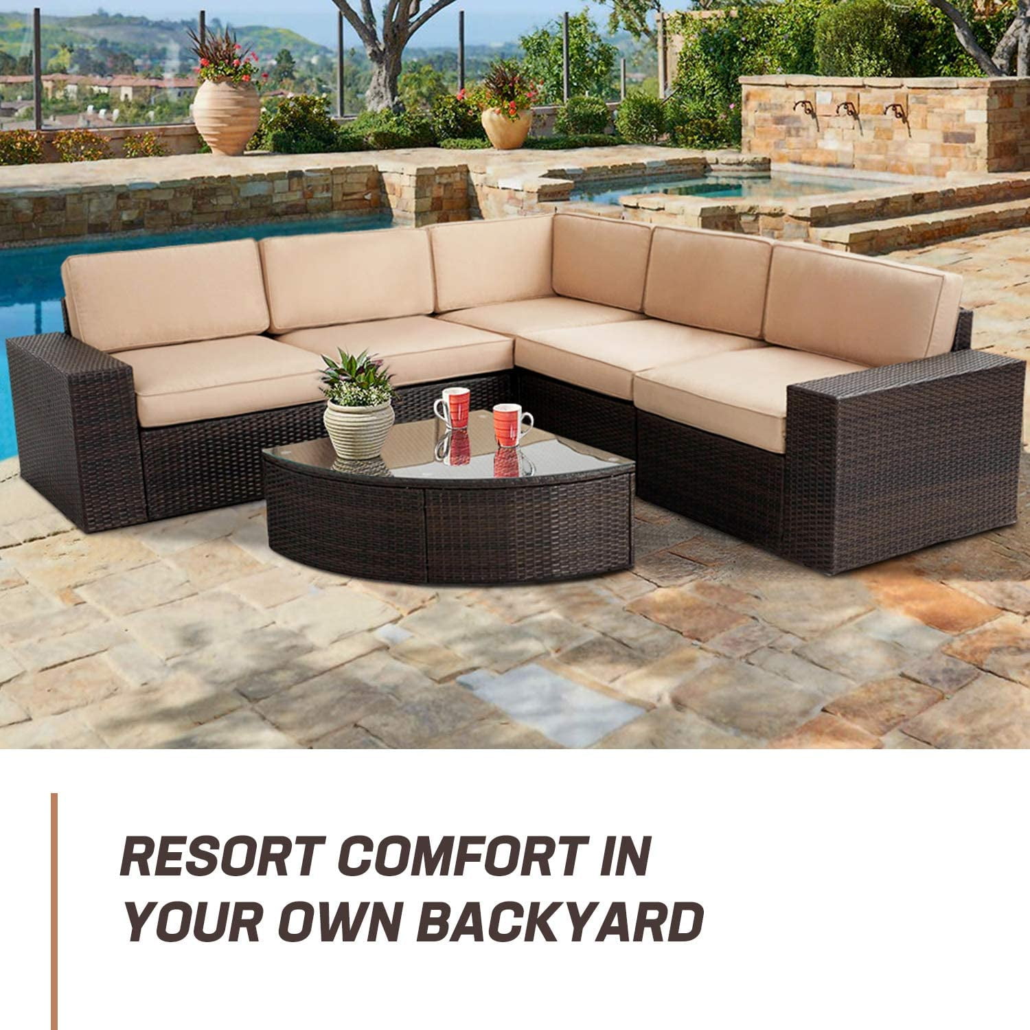 Outdoor Furniture Patio Sectional Set