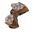 thumbnail image 4 of Unique Bargains 1 Pc Claw Clip Fashion Plaid Bow Hair Clip Coffee Color White, 4 of 5