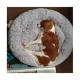 thumbnail image 3 of Cama para perros redonda suave extragrande lavable con cojín, cama para perros de lujo con cojín en forma de donut para perros grandes, L-80 cm, gris claro, 3 of 5