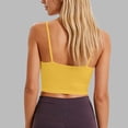 thumbnail image 4 of hoksml Women's Padded Scoop Neck Crop Tank Top, Adjustable Spaghetti Strap Built-in Bra Cami for Summer Layering, 4 of 5